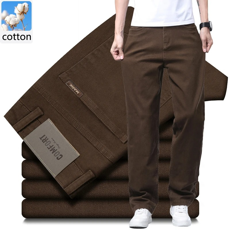 Formal Trouser Stretch - Pantalon décontracté pour homme, coupe droite,