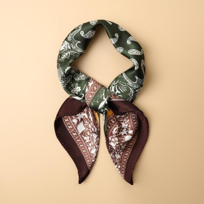Men'S Fashion Head Scarf - Enveloppement carré imprimé Paisley, bandeau élégant,