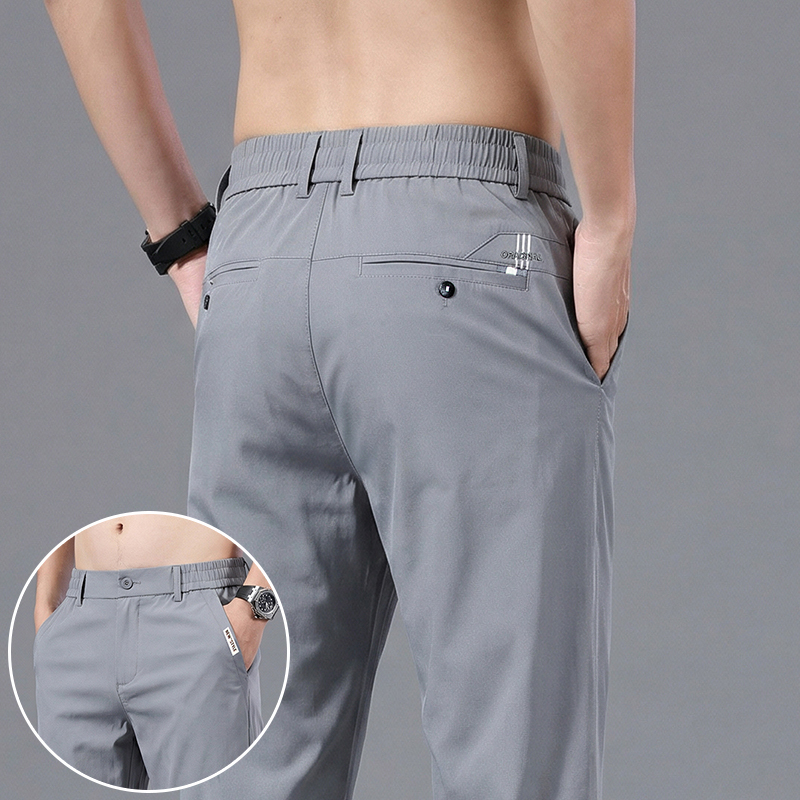 Formal Trouser Stretch - Pantalon décontracté homme en soie glacée,