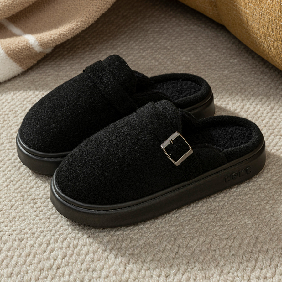 Men'S Fashion Essentials - Pantoufles d'extérieur chaudes et épaisses pour