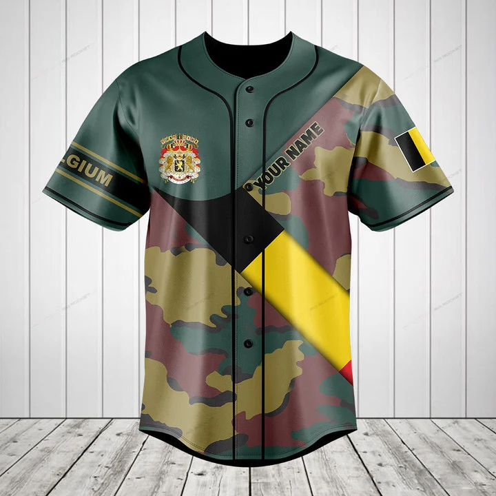 Men'S Fashion Names - Chemise à Boutons Personnalisée avec Drapeau