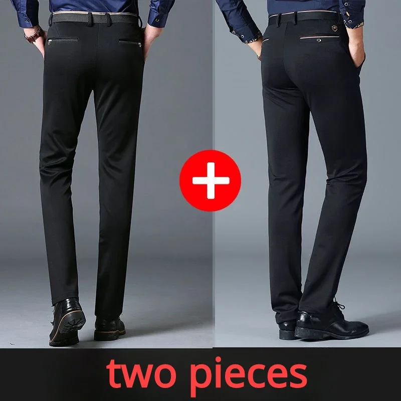 Formal Trouser Stretch - Pantalon droit décontracté pour homme, coupe