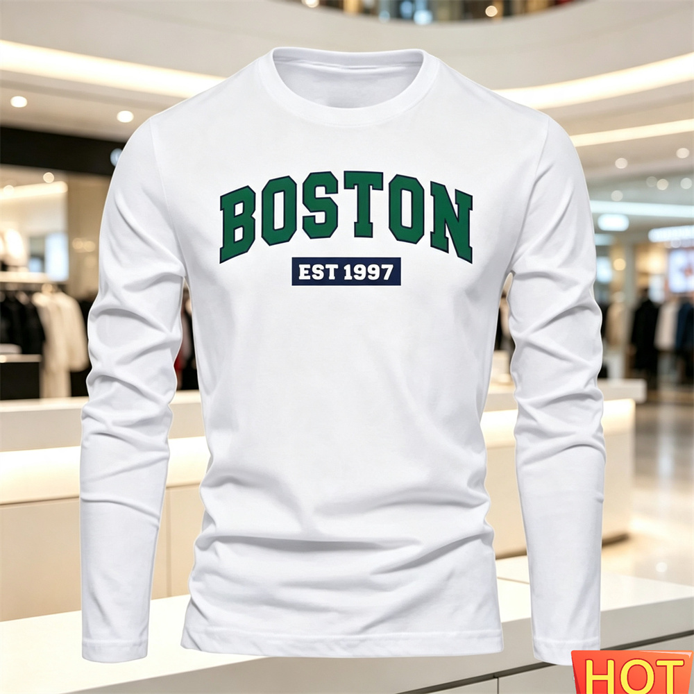 Men'S Fashion Essentials - T-shirt à manches longues pour hommes,