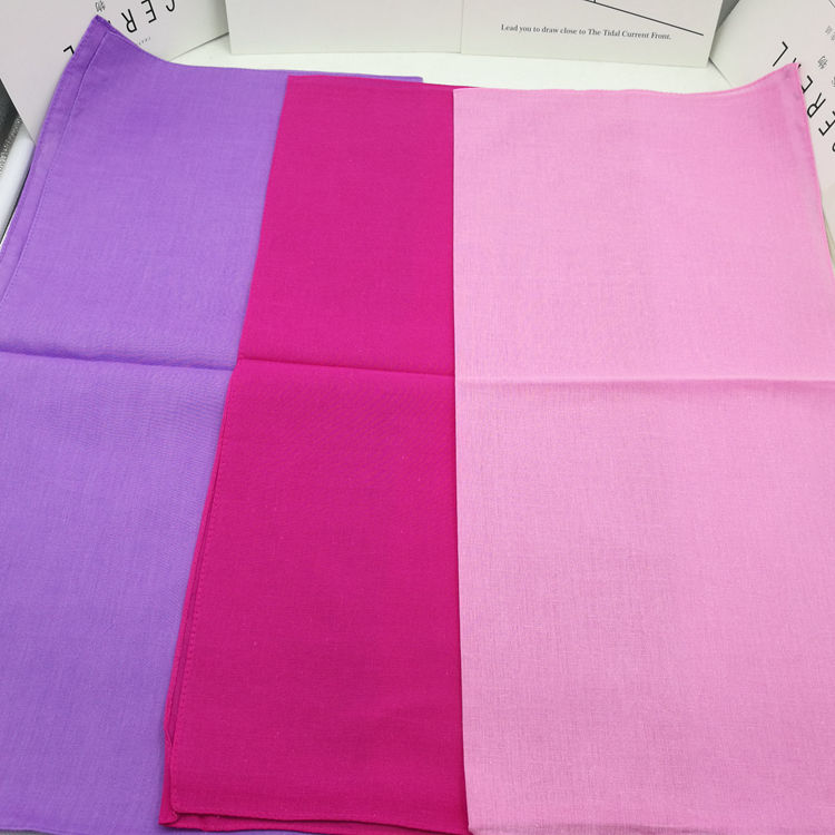 Men'S Fashion Head Scarf - Turban en Coton de Couleur Pure