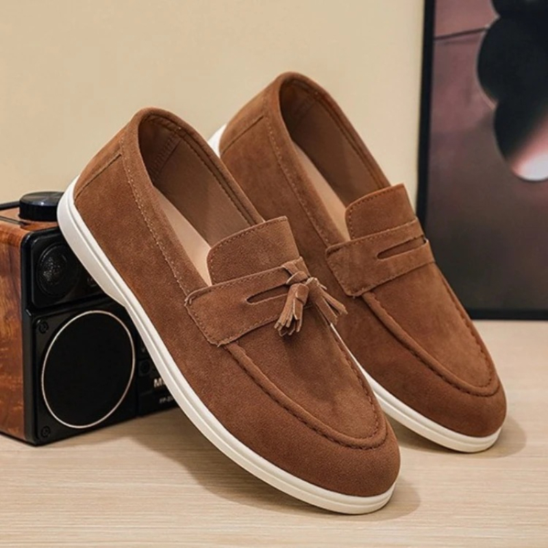 Suede Loafers Men - Chaussures de conduite confortables et tendance