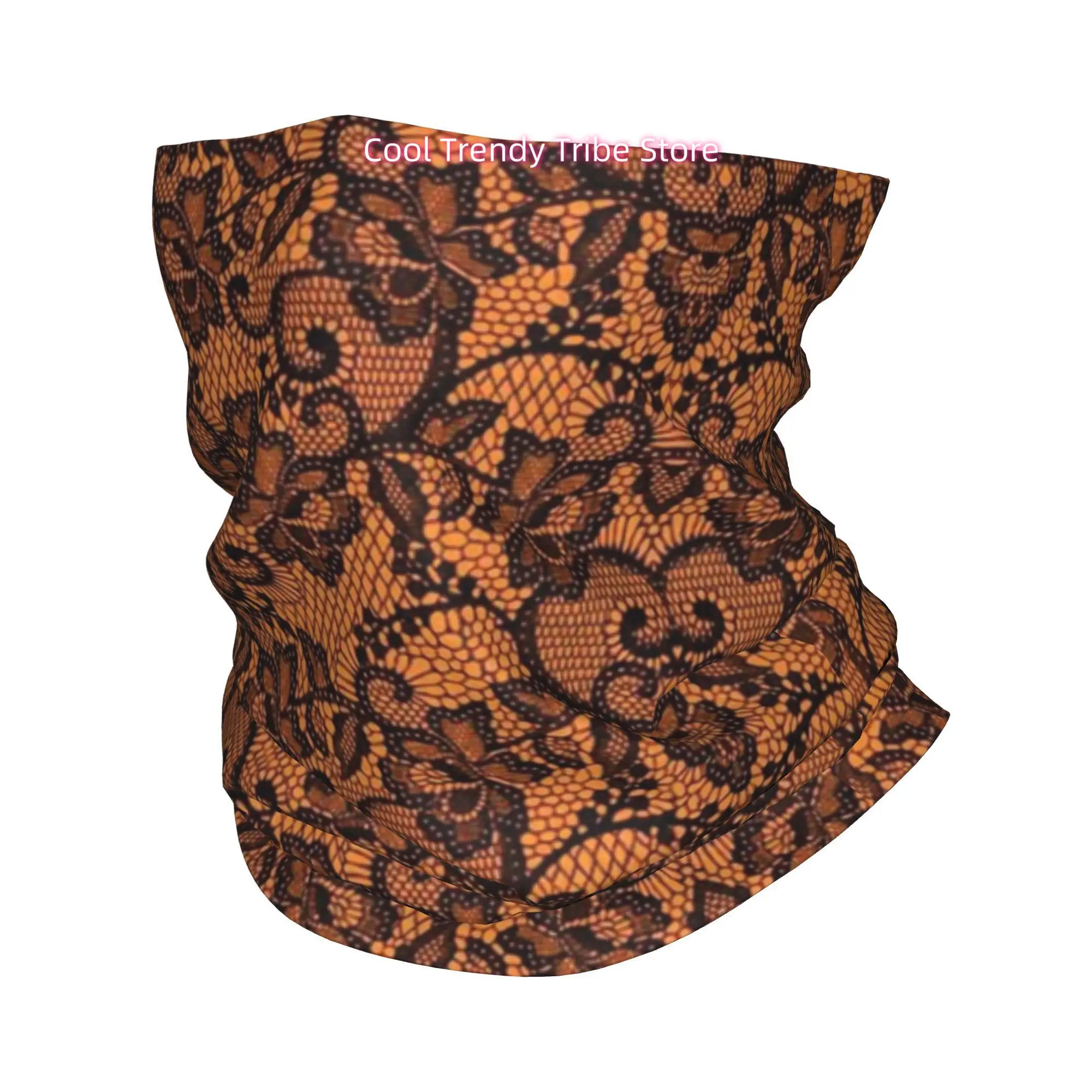 Men'S Fashion Head Scarf - Bandana Homme Orange Noir à Imprimé
