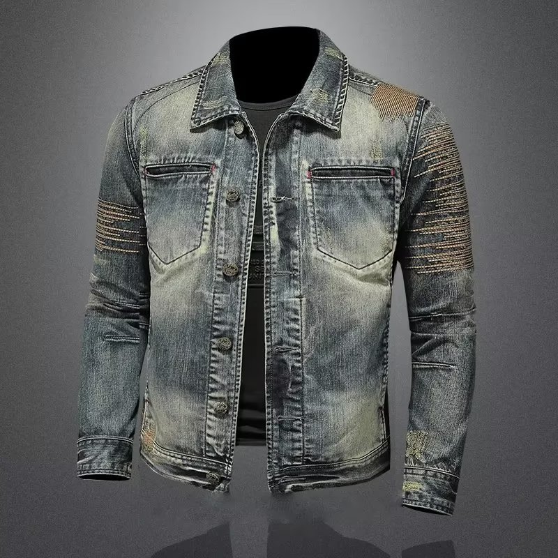 Men'S Fashion Jeans 2025 - 2025 hiver veste en jean mâle