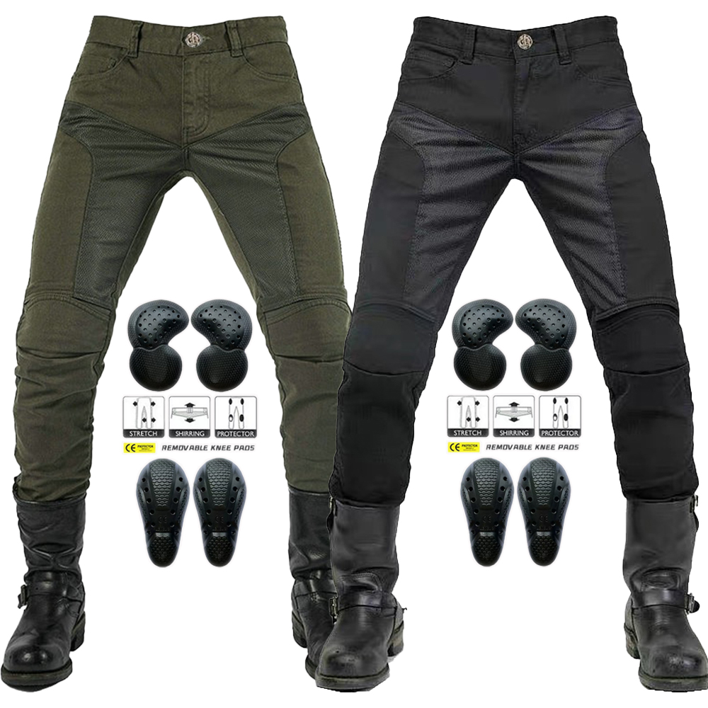 Men'S Fashion Jeans 2025 - Jeans d'équitation de moto en maille