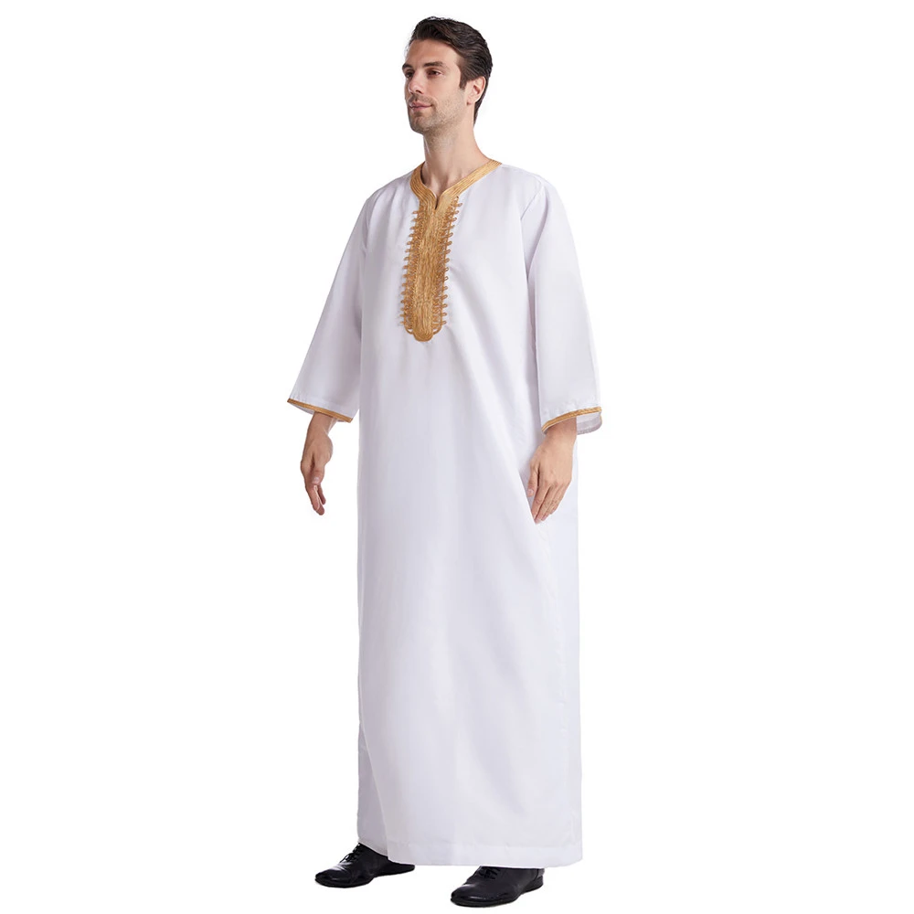 Dubai Men'S Fashion - Jubba Thobe pour homme vêtements musulmans