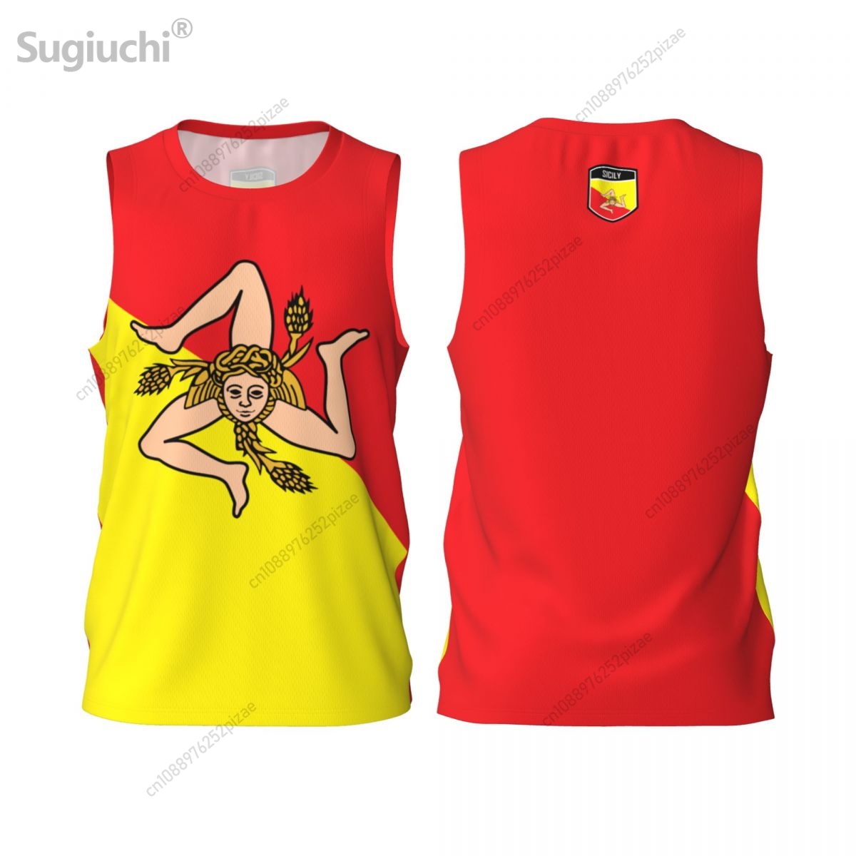 Men'S Fashion Names - T-shirt de sport personnalisé Sicilia 3D