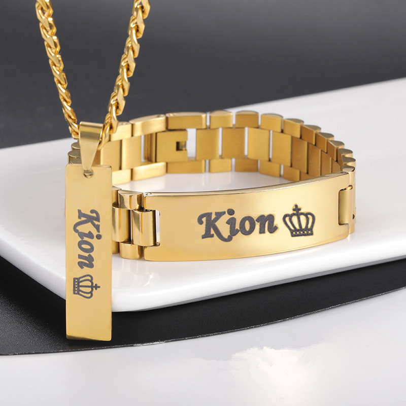 Men'S Fashion Jewelry Bracelets - Collier personnalisé avec nom pour hommes,