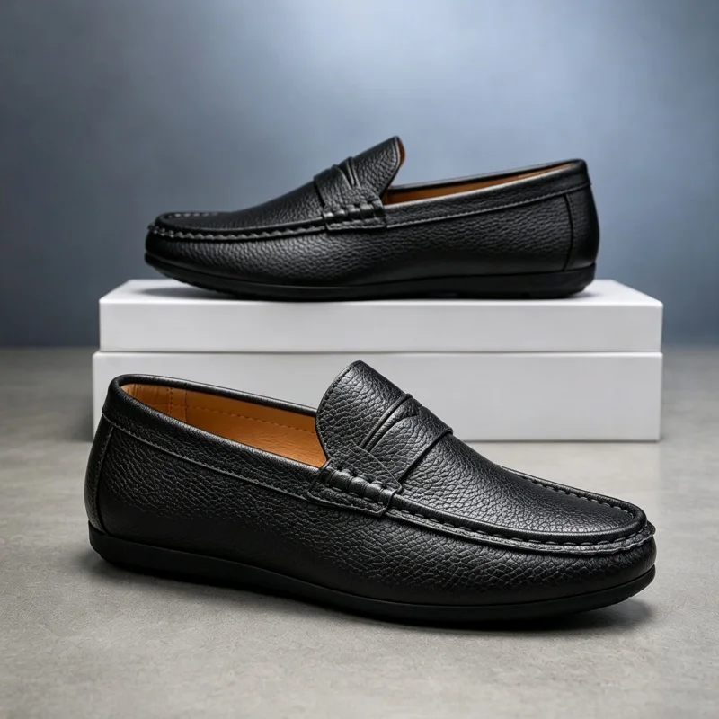 Suede Loafers Men - Chaussures décontractées classiques pour hommes, mocassins