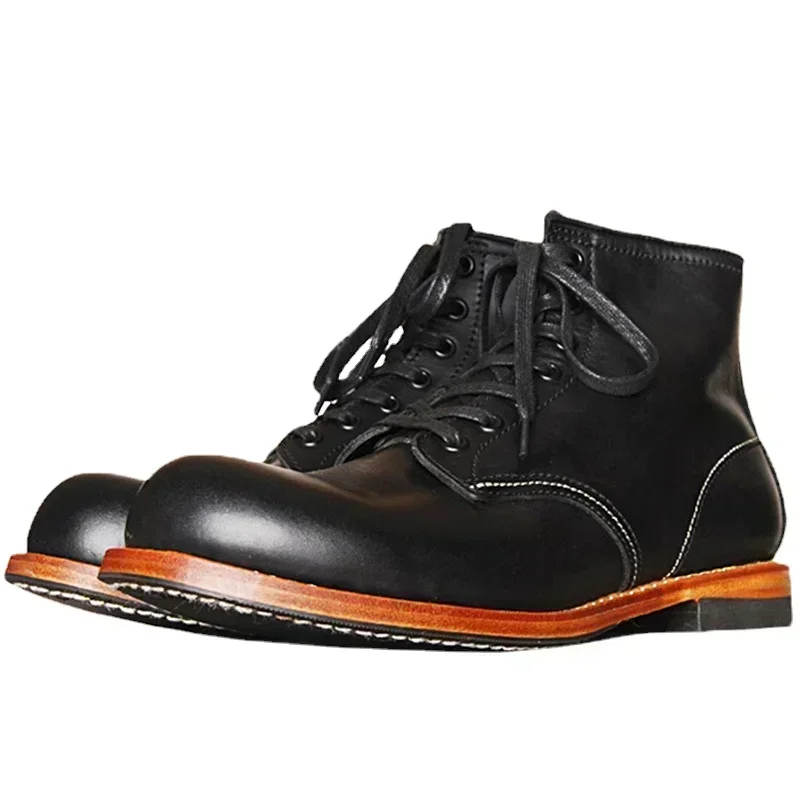 Mens Fashion Vintage - Bottes vintage cousues Goodyear pour hommes,