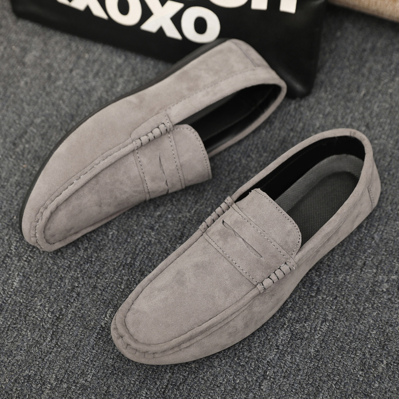 Suede Loafers Men - Mocassins pour hommes en toile légère