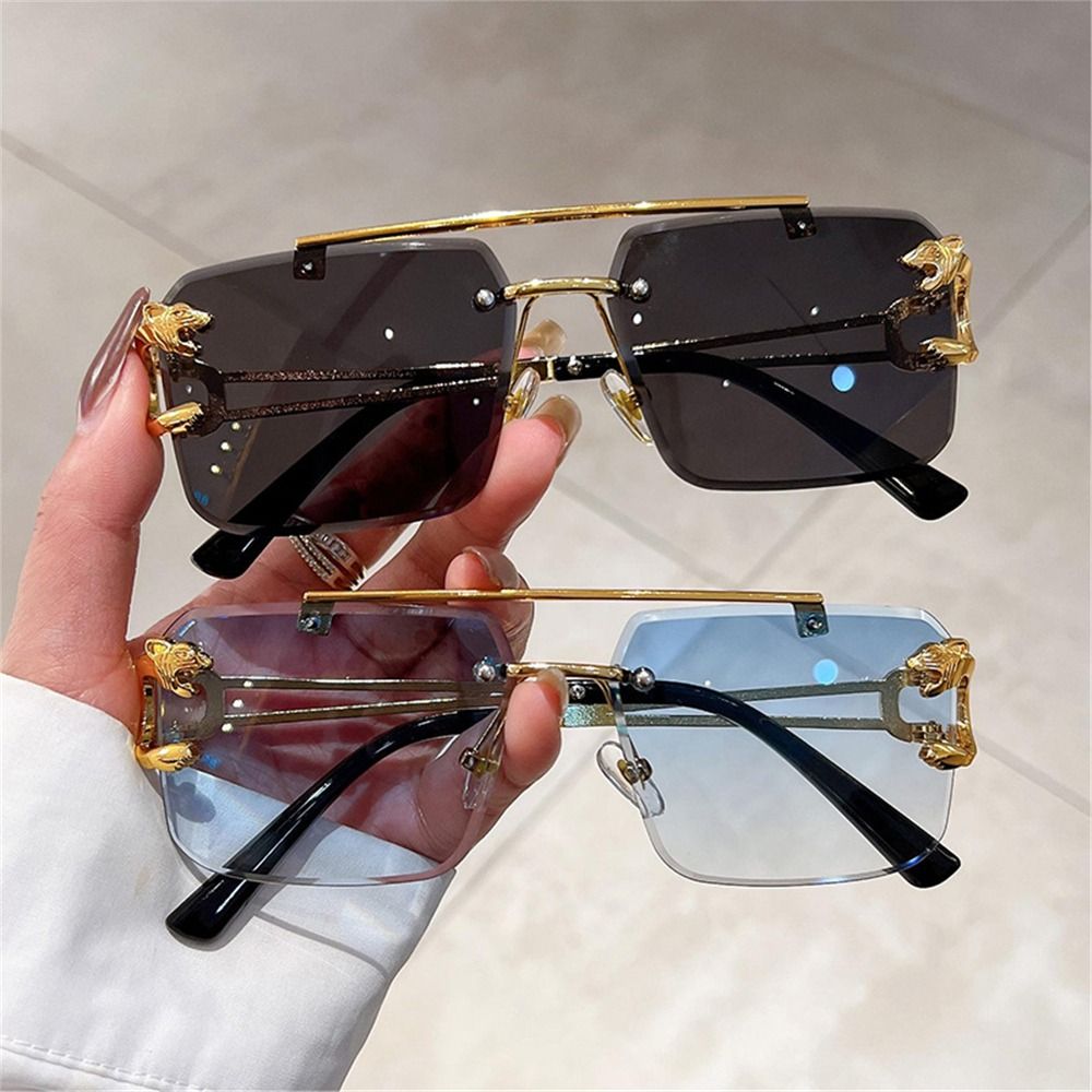 Men'S Fashion Rimless Glasses - Lunettes de soleil tendance à double