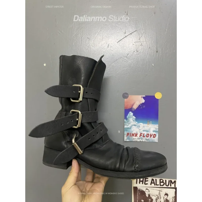 Bottes de moto en cuir véritab - Mens Fashion Vintage avis et prix