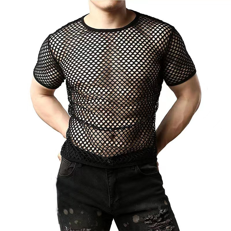 T-shirt sexy ajouré en résille - Men'S Fashion Night Out avis et prix
