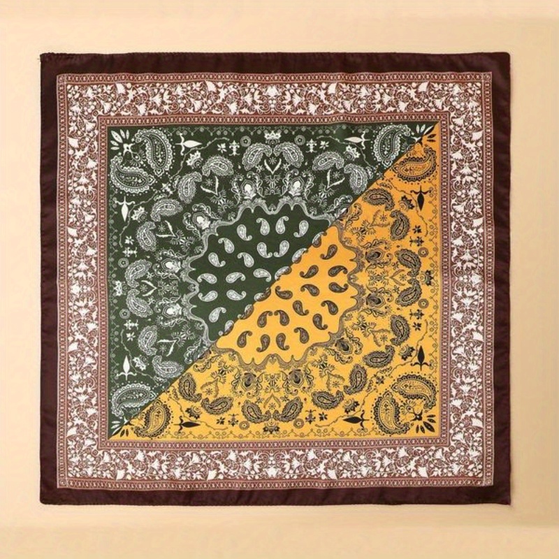 Enveloppement carré imprimé Pa - Men'S Fashion Head Scarf avis et prix