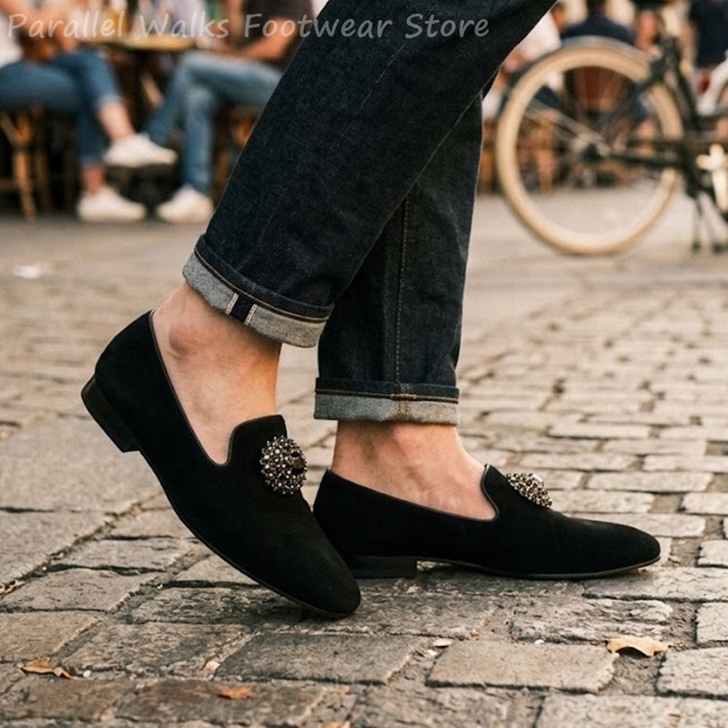 Mocassins en daim pour hommes, - Suede Loafers Men avis et prix