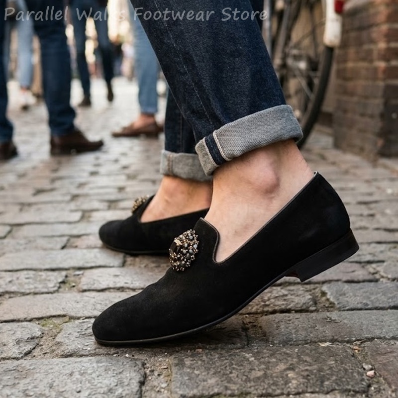 Mocassins en daim pour hommes, - Suede Loafers Men avis et prix