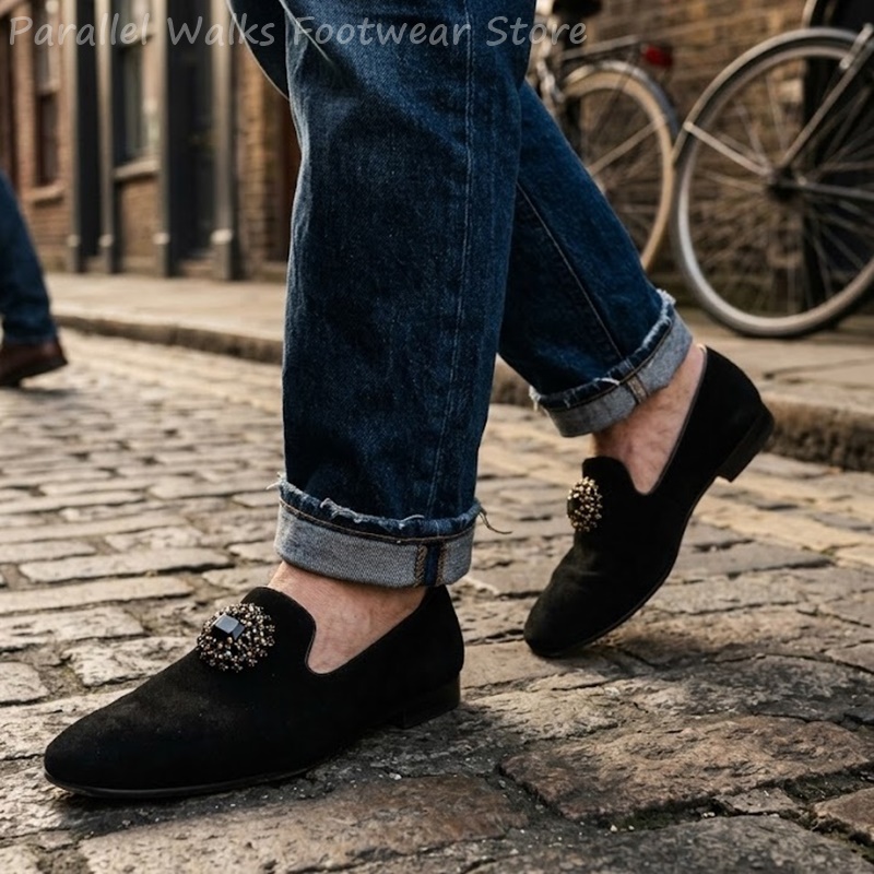 Mocassins en daim pour hommes, - Suede Loafers Men avis et prix