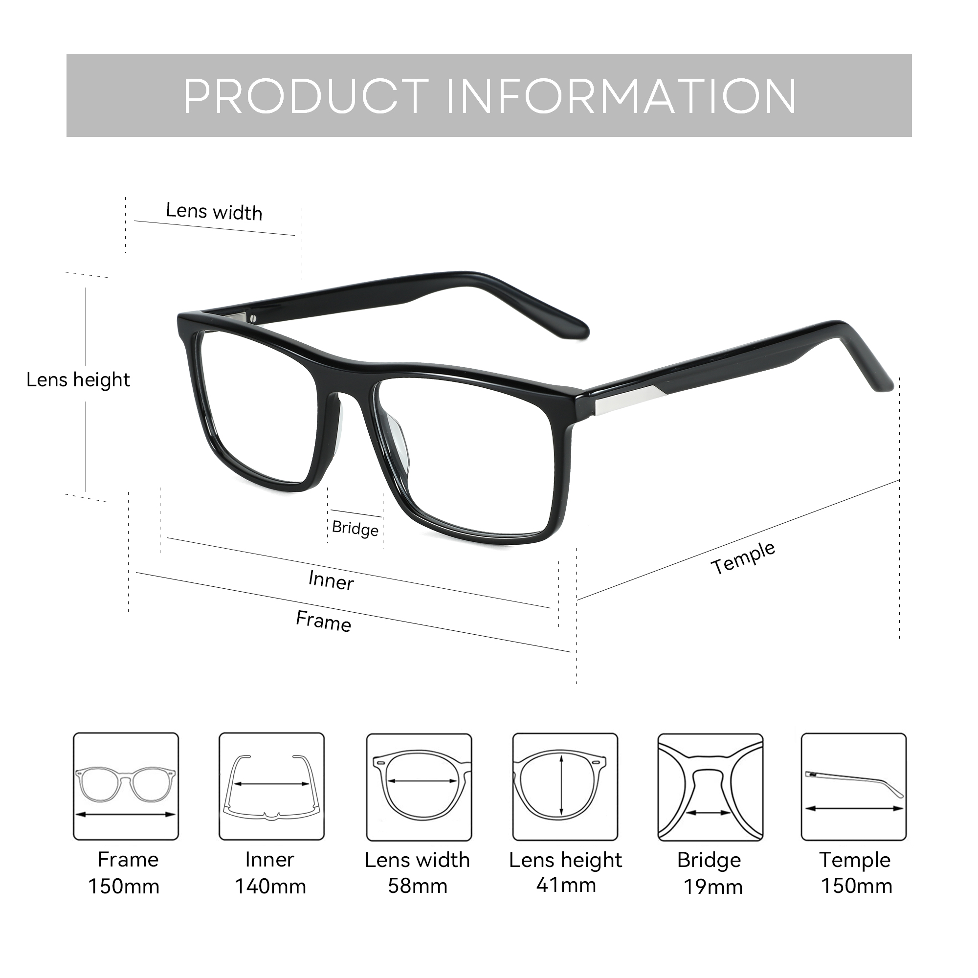 ZENOTTIC tendance lunettes opt - Men'S Fashion Non Prescription Glasses avis et prix