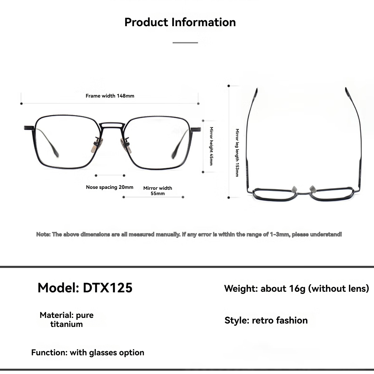 FYTOOMetal cadre plaine lunett - Men'S Fashion Non Prescription Glasses avis et prix