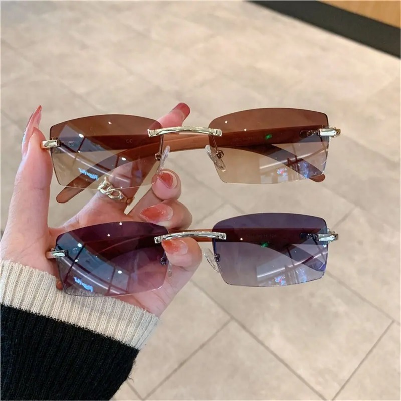 Lunettes de soleil punk tendan - Men'S Fashion Rimless Glasses avis et prix