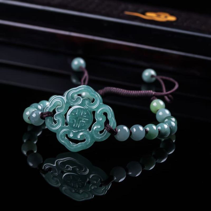 Bracelet en jadéite naturelle  - Men'S Fashion Jewelry Bracelets avis et prix