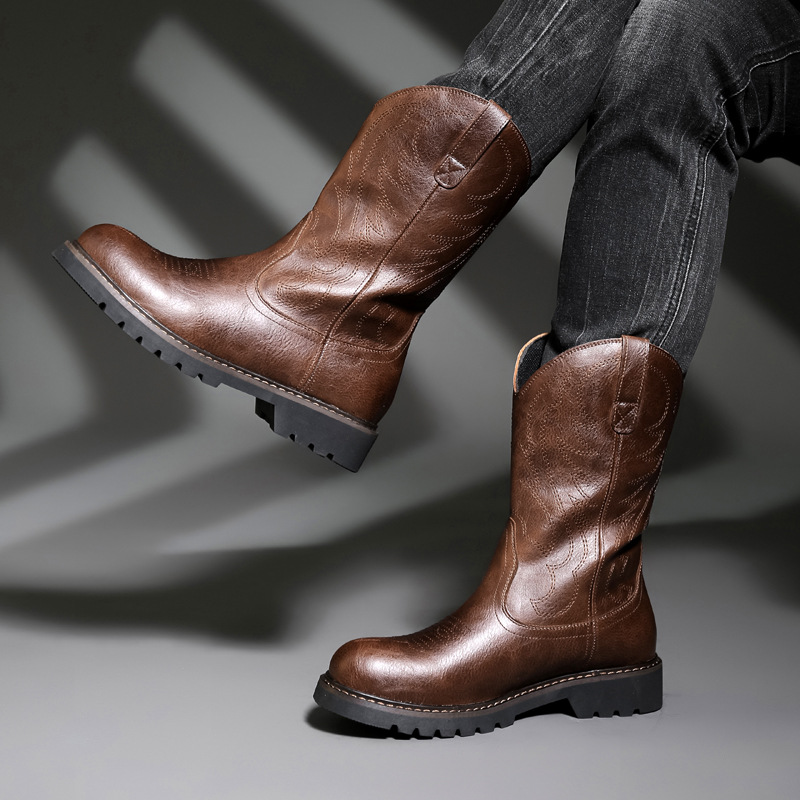 Mode hommes bottes De Cowboy n - Mens Fashion Vintage avis et prix