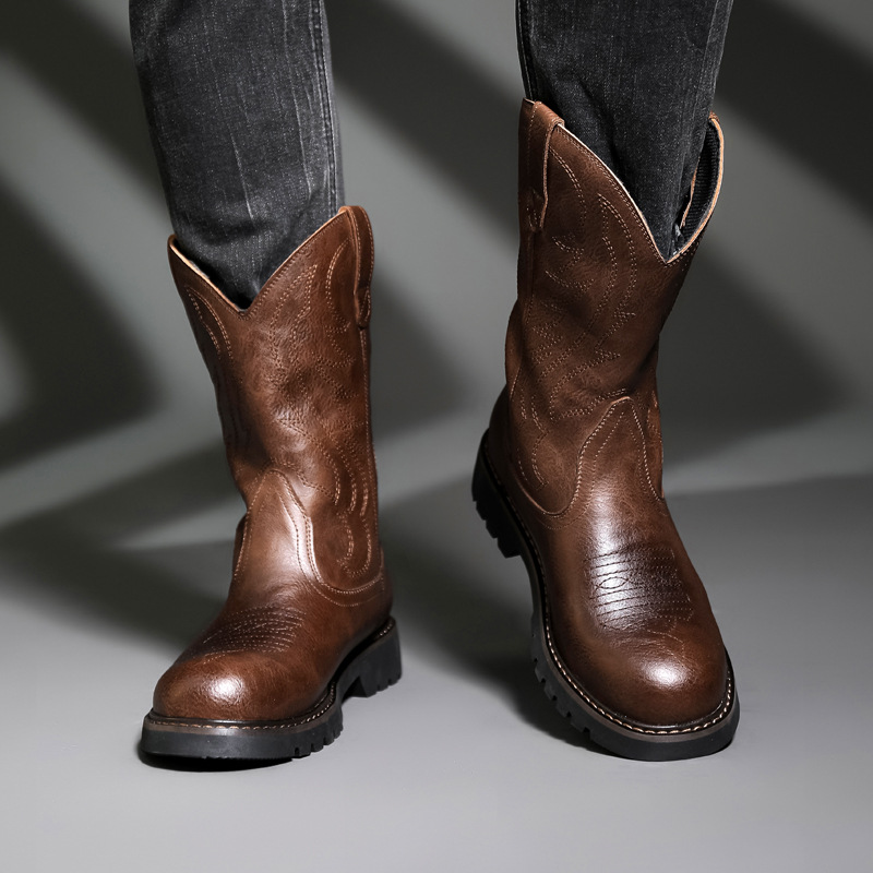 Mode hommes bottes De Cowboy n - Mens Fashion Vintage avis et prix