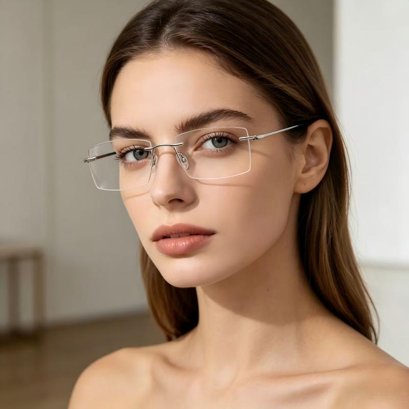 Nouvelles lunettes de vue sans - Men'S Fashion Rimless Glasses avis et prix