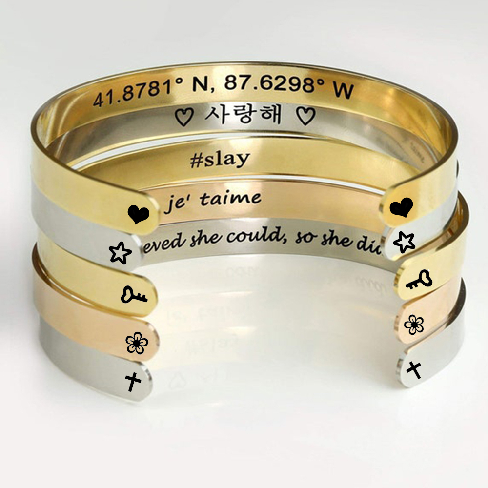 Bracelets personnalisés gravés - Men'S Fashion Jewelry Bracelets avis et prix