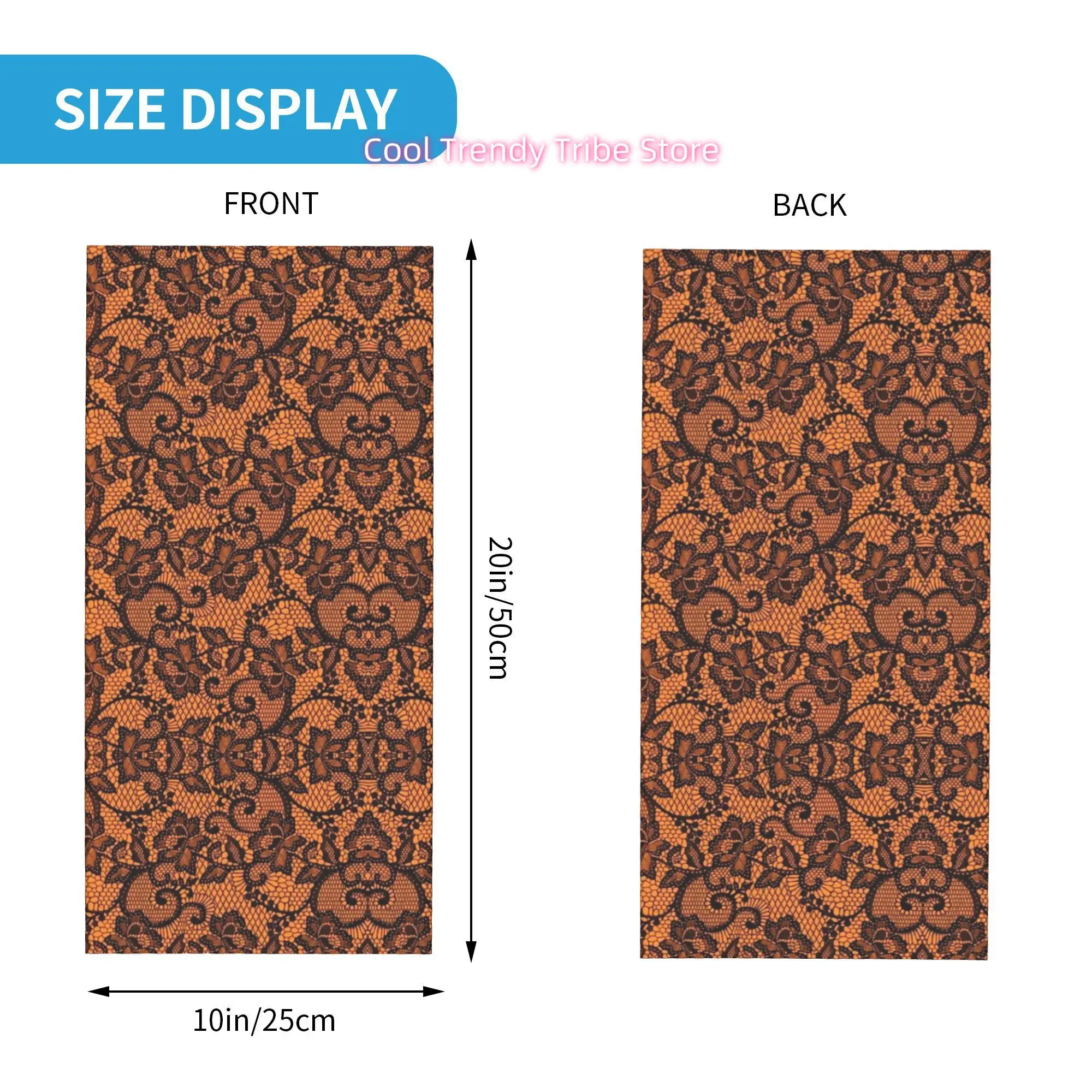 Bandana Homme Orange Noir à Im - Men'S Fashion Head Scarf avis et prix