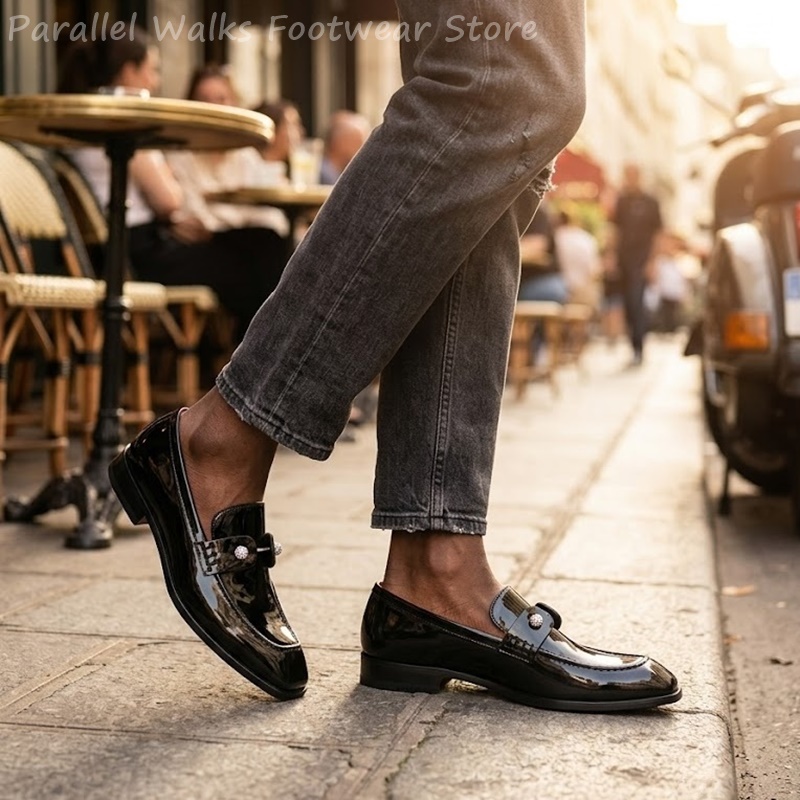 Mocassins pour hommes noirs en - Suede Loafers Men avis et prix