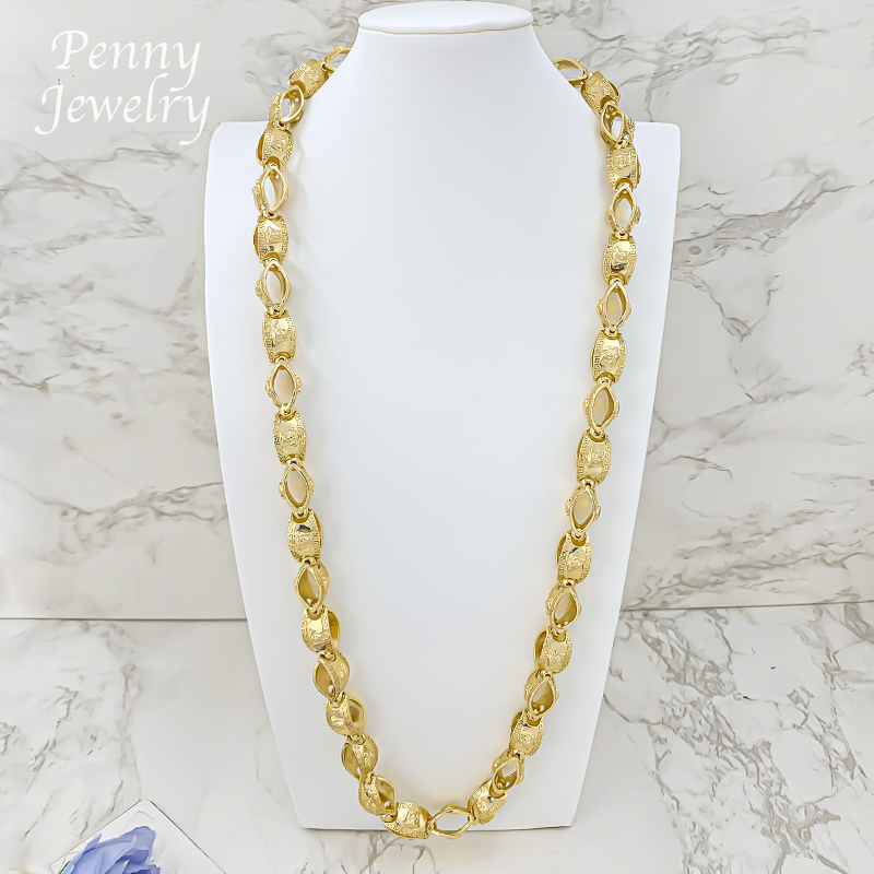 Collier long doré de 29 pouces - Dubai Men'S Fashion avis et prix