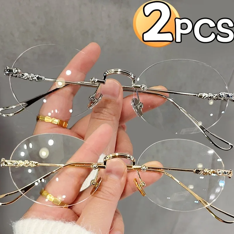 Lunettes ovales sans bords pou - Men'S Fashion Rimless Glasses avis et prix