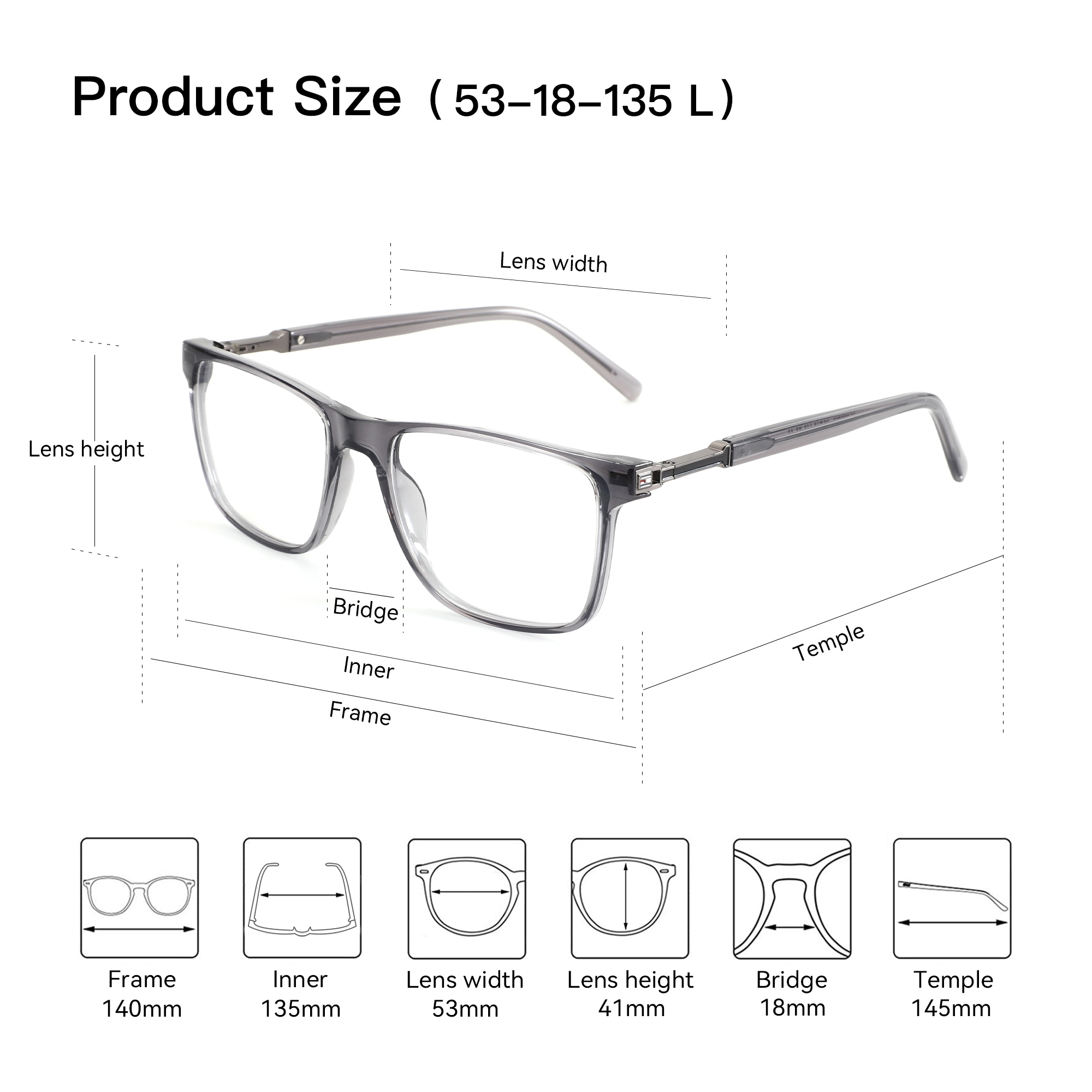BLUEMOKY Monture de lunettes p - Men'S Fashion Non Prescription Glasses avis et prix